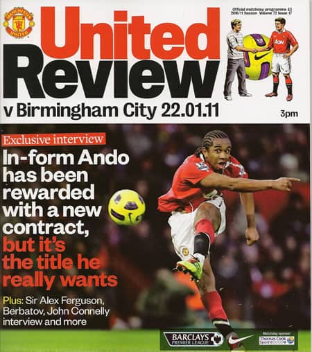 Manchester United FC v Birmingham City FC